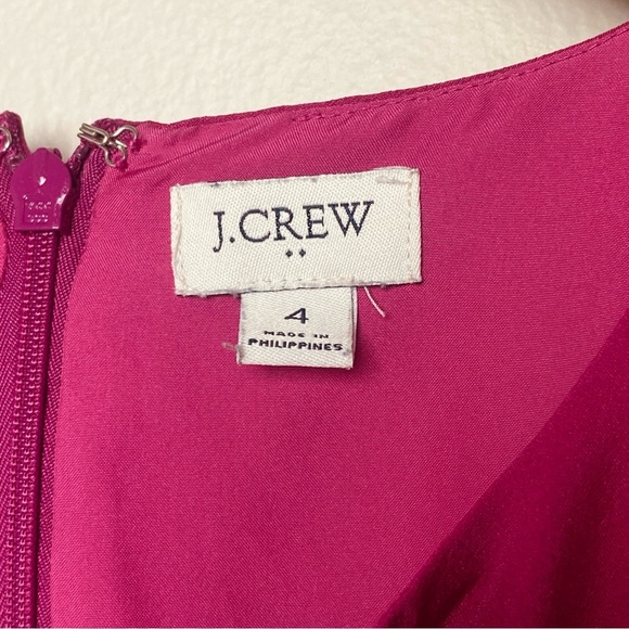 💖 J.Crew Split-Neck Suiting Sheath Dress – Fuchsia – Women's 4 – EUC - Picture 4 of 7